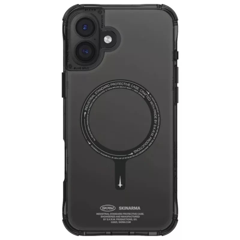 SKINARMA Saido Dėklas, skirtas Apple iPhone 16 6.1 colio, Magnetinis Įkrovimas, Juodas