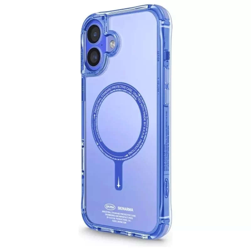 SKINARMA Saido Dėklas, skirtas iPhone 16 Plus 6.7 colio, magnetinis įkrovimas, mėlyna