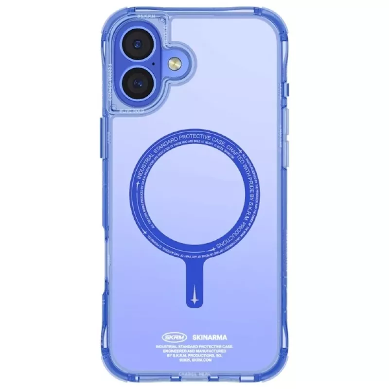 SKINARMA Saido Dėklas, skirtas iPhone 16 Plus 6.7 colio, magnetinis įkrovimas, mėlyna