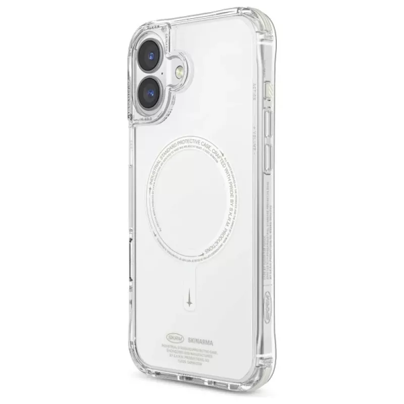 SKINARMA Saido Dėklas, skirtas iPhone 16 Plus 6,7 colio, su magnetiniu įkrovimu, žalias (Niteglow)