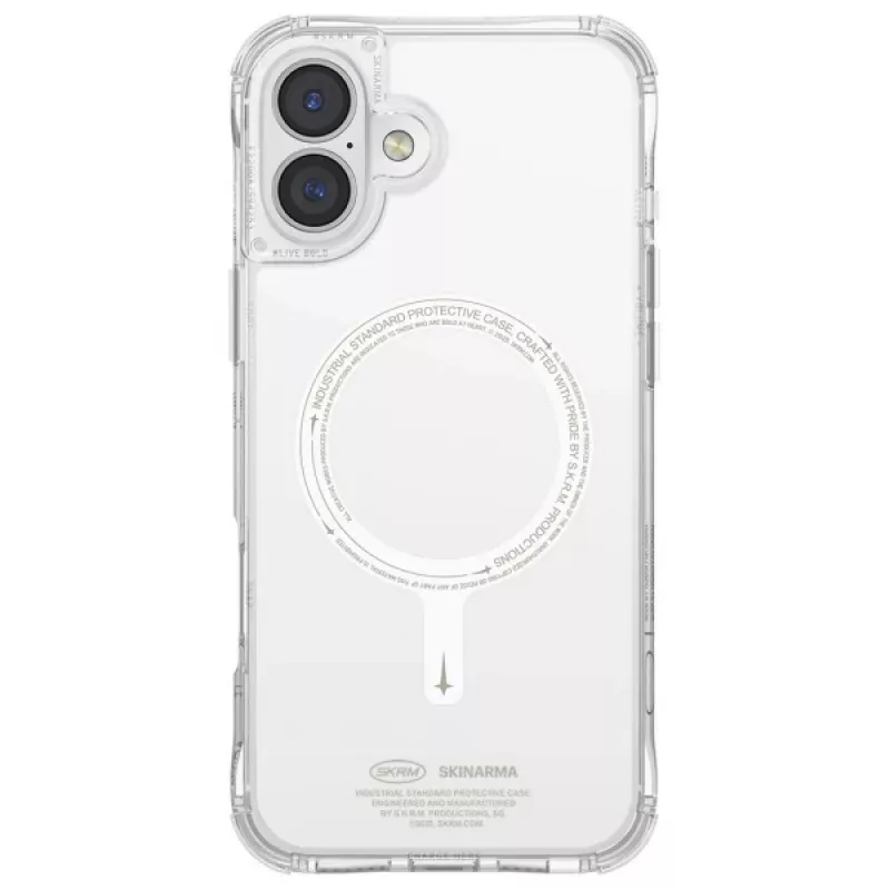 SKINARMA Saido Dėklas, skirtas iPhone 16 Plus 6,7 colio, su magnetiniu įkrovimu, žalias (Niteglow)