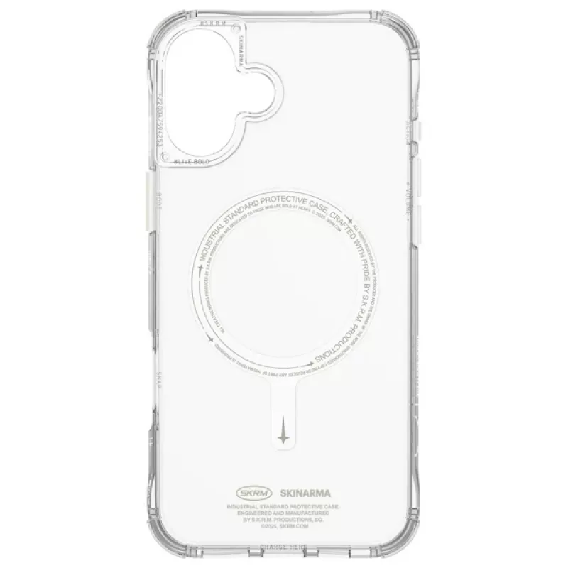 SKINARMA Saido Dėklas, skirtas iPhone 16 Plus 6,7 colio, su magnetiniu įkrovimu, žalias (Niteglow)