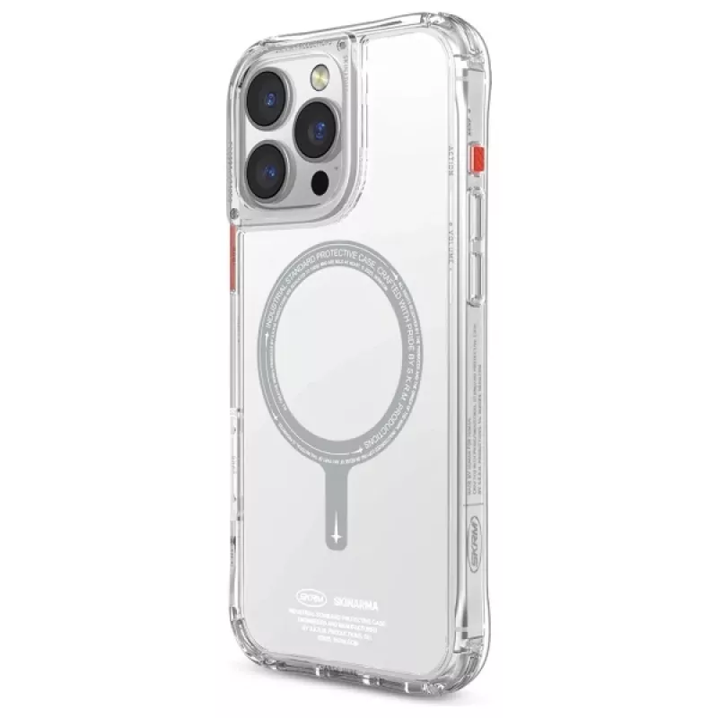 SKINARMA Saido Dėklas, skirtas iPhone 16 Pro 6,3 colio, magnetinis įkrovimas, skaidrus