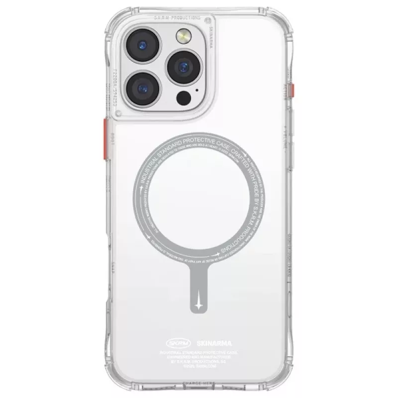 SKINARMA Saido Dėklas, skirtas iPhone 16 Pro 6,3 colio, magnetinis įkrovimas, skaidrus