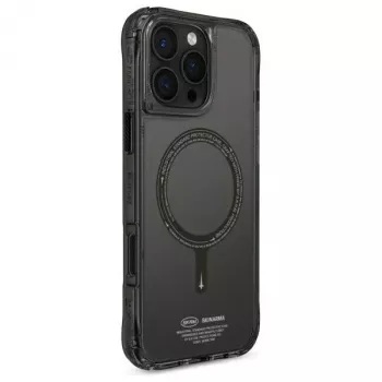 Skinarma Saido Dėklas, skirtas iPhone 16 Pro 6,3 colio, su magnetiniu įkrovimu, juodas