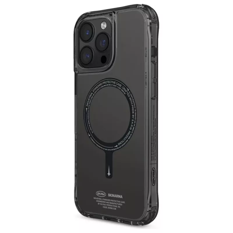 Skinarma Saido Dėklas, skirtas iPhone 16 Pro 6,3 colio, su magnetiniu įkrovimu, juodas