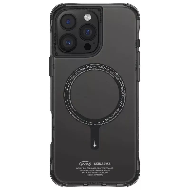 Skinarma Saido Dėklas, skirtas iPhone 16 Pro 6,3 colio, su magnetiniu įkrovimu, juodas