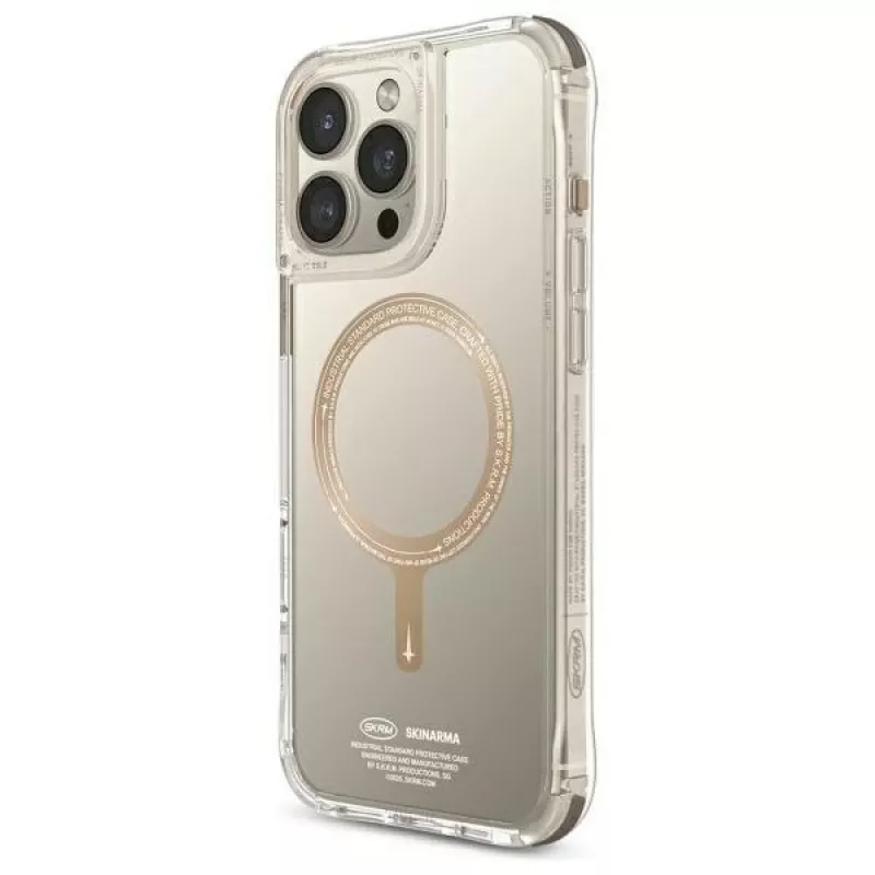SKINARMA Saido iPhone 16 Pro 6.3 inch Magnetic Charging Case Champagne