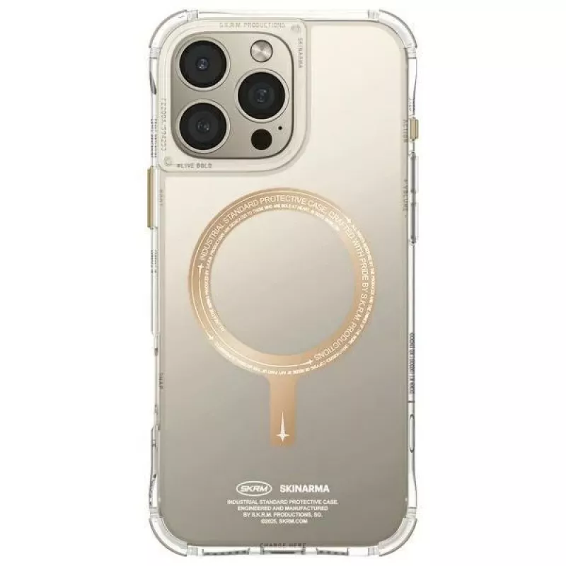 SKINARMA Saido iPhone 16 Pro 6.3 inch Magnetic Charging Case Champagne