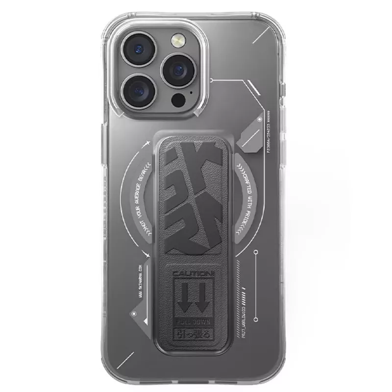 Skinarma Helio iPhone 16 Pro 6.3 colio magnetinis įkrovimo + laikiklio stovas dėklas Titanium