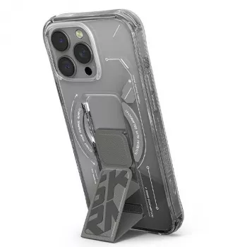SKINARMA Helio Dėklas, skirtas iPhone 16 Pro Max 6.9 colio, magnetinis įkrovimas + rankenos stovas, Titanium