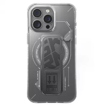SKINARMA Helio Dėklas, skirtas iPhone 16 Pro Max 6.9 colio, magnetinis įkrovimas + rankenos stovas, Titanium