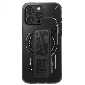 Skinarma Helio Case for iPhone 16 Pro Max 6.9 inch Magnetic Charging + Grip Stand Black