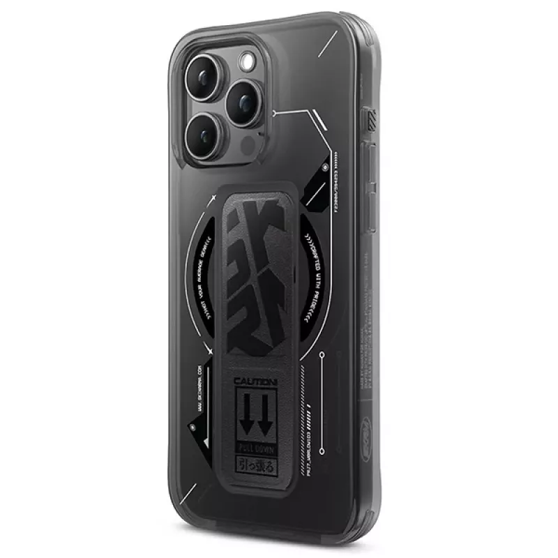 Skinarma Helio Case for iPhone 16 Pro Max 6.9 inch Magnetic Charging + Grip Stand Black
