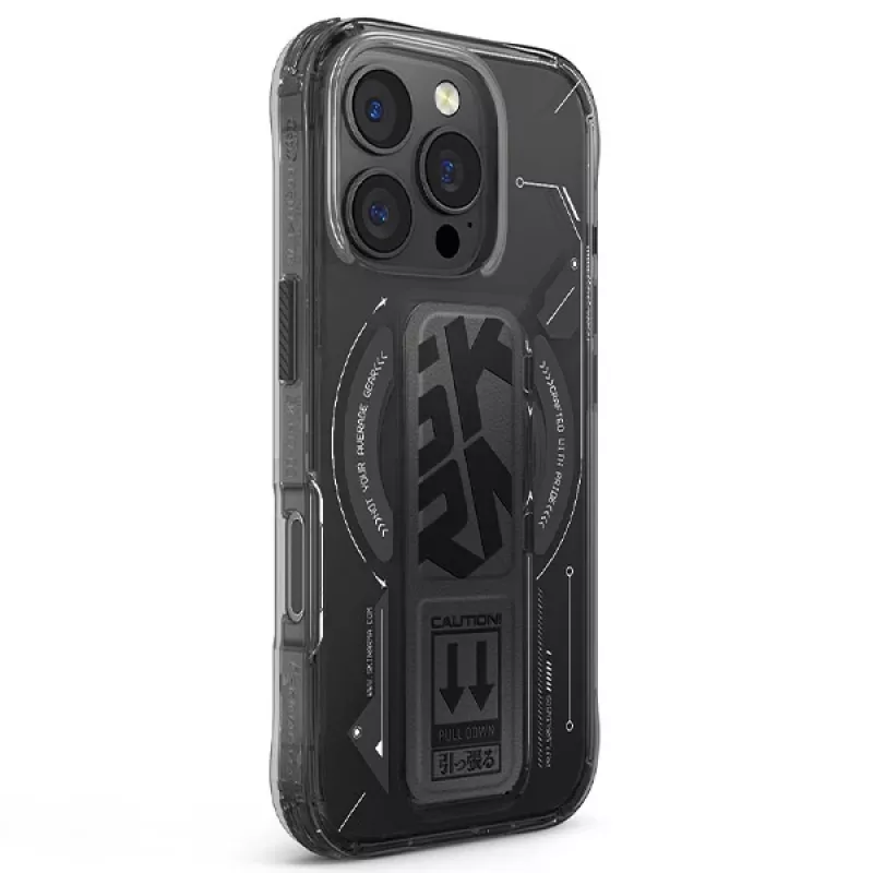 Skinarma Helio Case for iPhone 16 Pro Max 6.9 inch Magnetic Charging + Grip Stand Black