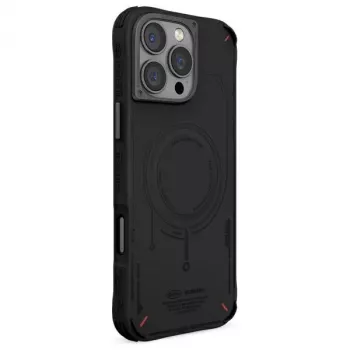 Skinarma Mecha Case, skirtas iPhone 16 Pro 6,3 colio, magnetinis įkrovimas, juoda