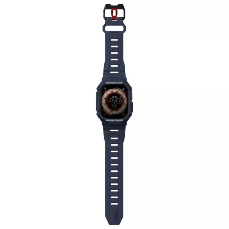 SKINARMA Mecha 2-in-1 Case with Strap for Apple Watch Ultra 49mm Navy Blue