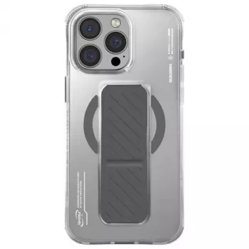 Skinarma Axon Dėklas, skirtas iPhone 16 Pro 6.3 col. su magnetiniu įkrovimu ir rankenos stovu Titanium