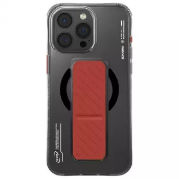 Skinarma Axon Dėklas, skirtas iPhone 16 Pro Max 6,9 colio, su magnetiniu įkrovimu, rankena ir stovu, juodas