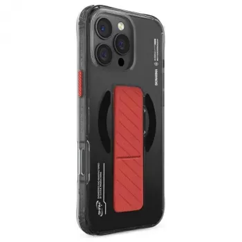 Skinarma Axon Dėklas, skirtas iPhone 16 Pro Max 6,9 colio, su magnetiniu įkrovimu, rankena ir stovu, juodas