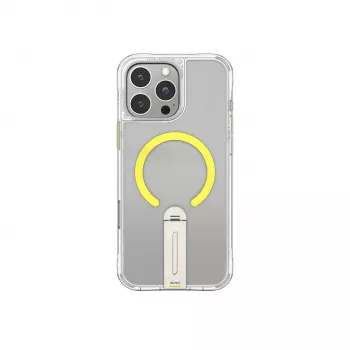 Dėklas Skinarma Helix Magnetic Charging 360 Rotating Stand Case, skirtas iPhone 16 Pro, permatomas