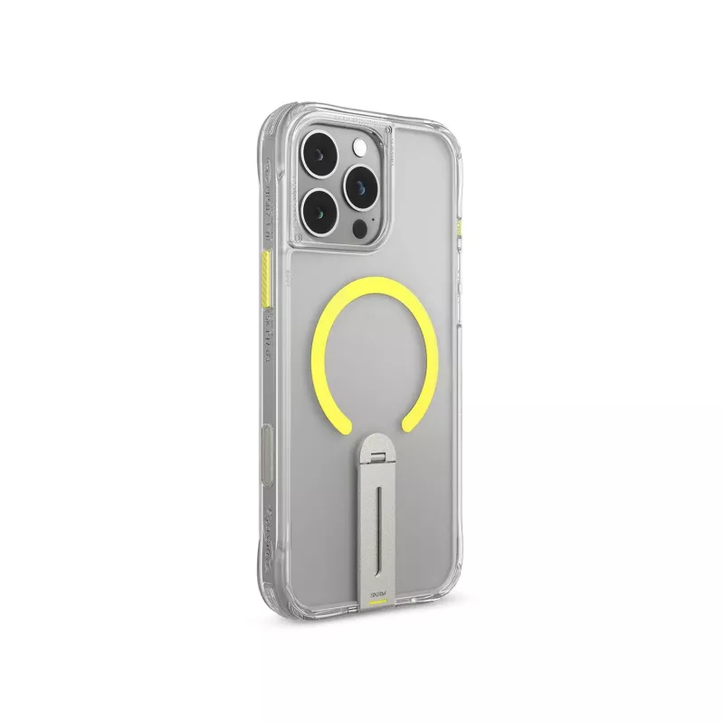 Dėklas Skinarma Helix Magnetic Charging 360 Rotating Stand Case, skirtas iPhone 16 Pro, permatomas