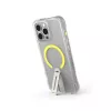 Dėklas Skinarma Helix Magnetic Charging 360 Rotating Stand Case, skirtas iPhone 16 Pro, permatomas