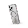 Skinarma Helix Case for iPhone 16 Pro, Magnetic Charging 360 Rotating Stand, Titanium