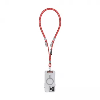 Skinarma Dyno Ve 2-in-1 Phone Lanyard with USB-C Charging Cable, 30 cm, Red