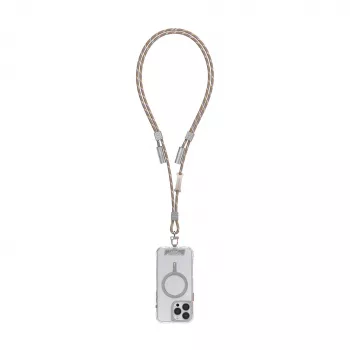 SKINARMA Dyno Ve 2-in-1 Phone Lanyard & Cable USB-C to USB-C 80cm Beige