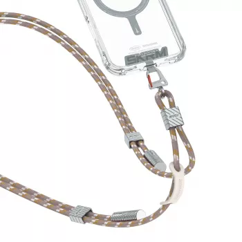SKINARMA Dyno Ve 2-in-1 Phone Lanyard & Cable USB-C to USB-C 80cm Beige