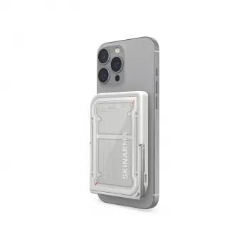 Skinarma Nexus Mecha Magnetic Kick-Stand Power Bank 5000mAh 20W PD USB-C MagSafe šviesiai pilka