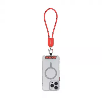 SKINARMA Dyno Ve 2-in-1 USB-C Lanyard Cable 20cm Red