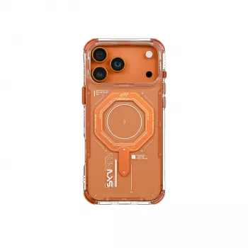 Skinarma Magma Magnetic Charging Case, skirta iPhone 17 Pro Max, oranžinė