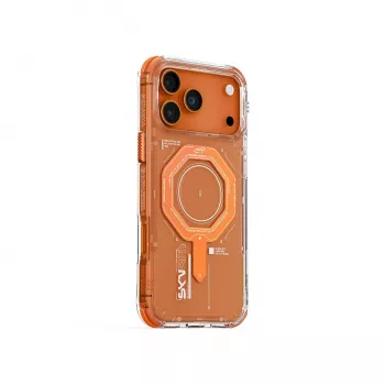 Skinarma Magma Magnetic Charging Case, skirta iPhone 17 Pro Max, oranžinė