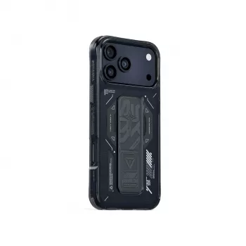 SKINARMA Helio Dėklas iPhone 17 Pro Magnetinis Įkrovimas + Grip Stovas Grafitas