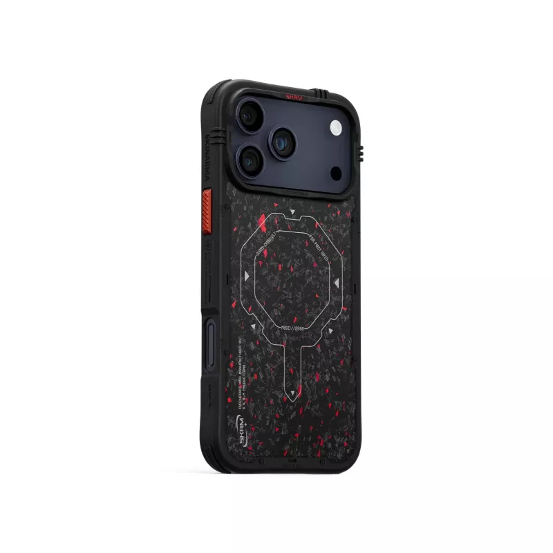 Skinarma Vektor Dėklas, skirtas iPhone 17 Pro Max, magnetinis įkrovimas, juodas