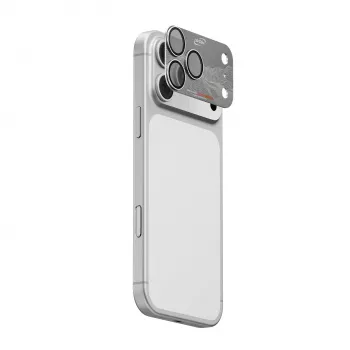 Skinarma Sonix Full Aluminium Camera Lens Protector for iPhone 17 Pro - sidabrinis