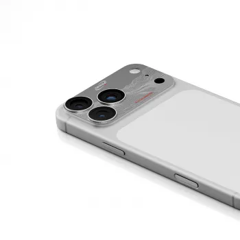 Skinarma Sonix Full Aluminium Camera Lens Protector for iPhone 17 Pro - sidabrinis