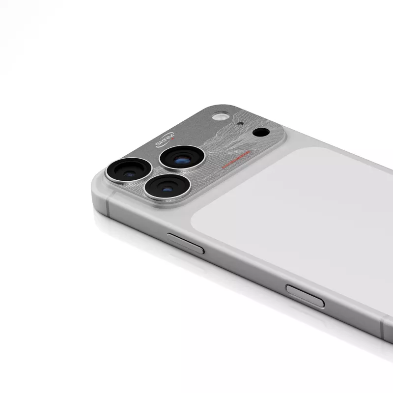 Skinarma Sonix Full Aluminium Camera Lens Protector for iPhone 17 Pro - sidabrinis