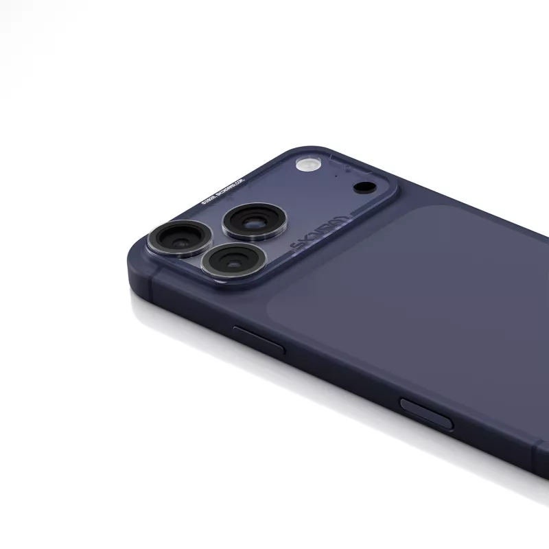 Skinarma Magma Full Matte Camera Lens Protector, skirta iPhone 17 Pro Max, mėlyna