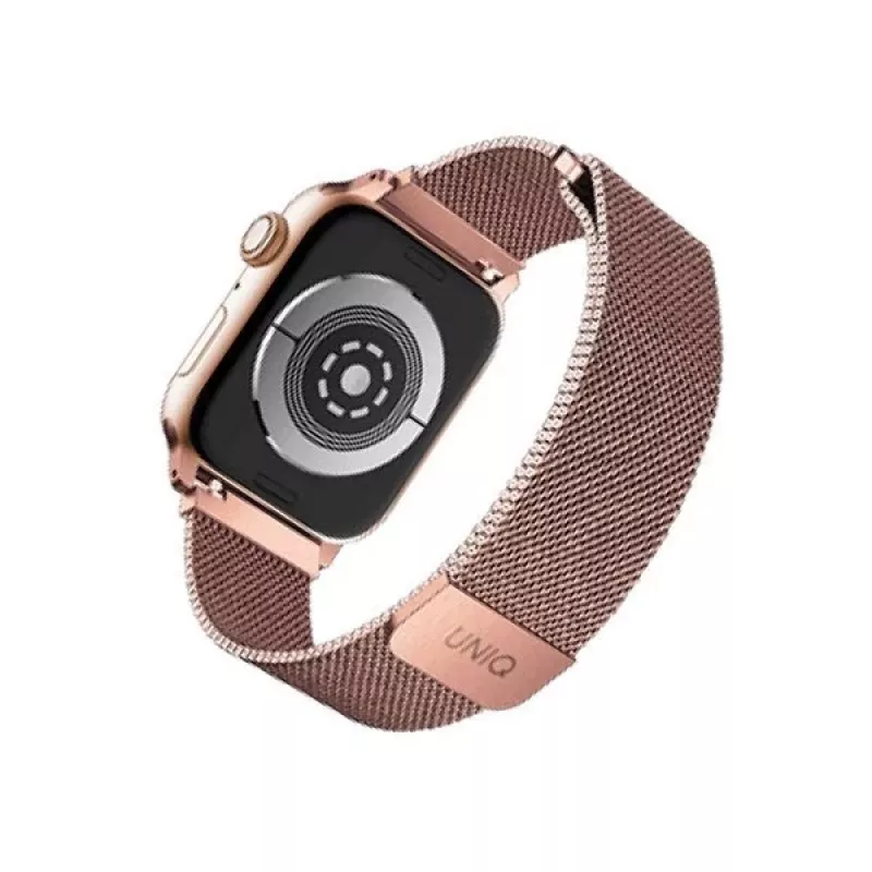 UNIQ Dante Apple Watch apyrankė iš nerūdijančio plieno rožinio aukso 38/40/41mm Series 1-9 SE