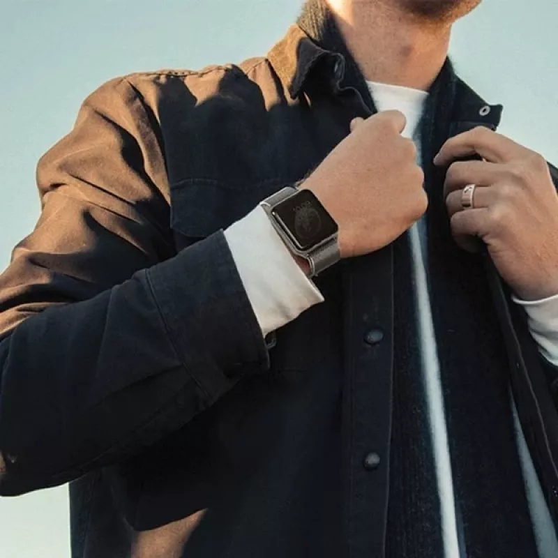 UNIQ Dante Apple Watch apyrankė iš nerūdijančio plieno rožinio aukso 38/40/41mm Series 1-9 SE