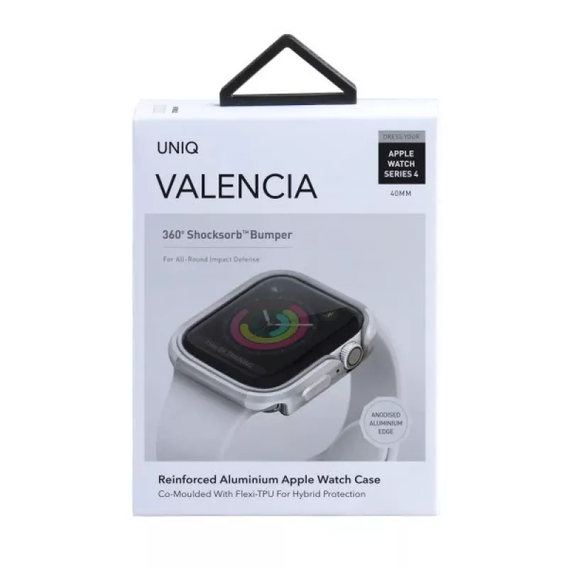 UNIQ Valencia Case for Apple Watch Series 4/5/6/SE/SE3 40mm - Titanium Silver