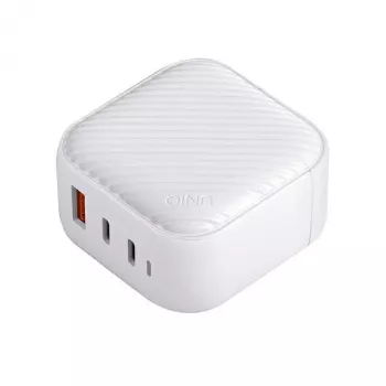 UNIQ Verge Pro 66W GaN USB-C Wall Charger Cloud White
