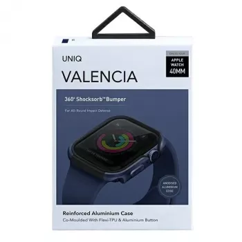 UNIQ Valencia Protective Case for Apple Watch Series 4/5/6/SE/SE3 40mm - Atlantic Blue
