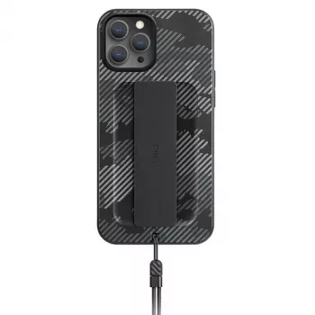 UNIQ Heldro Dėklas, skirtas iPhone 12 Pro Max 6,7 colio, Charcoal Camo, antimikrobinis