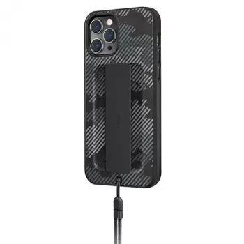 UNIQ Heldro Dėklas, skirtas iPhone 12 Pro Max 6,7 colio, Charcoal Camo, antimikrobinis
