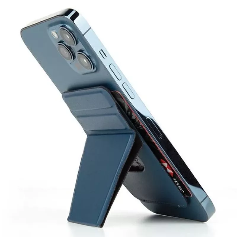 UNIQ Lyft Magnetic Snap-On Phone Stand and Card Holder - Blue