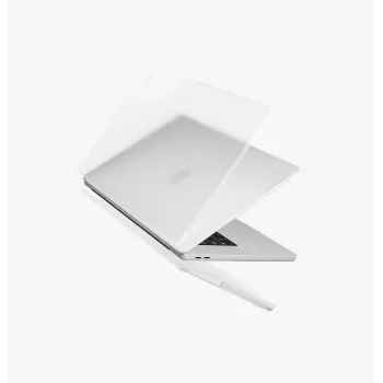 UNIQ Claro Hard Shell Case, skirta MacBook Pro 14 colių M1 2021 / M2 2023 / M3 2023 / M4 2024 / M5 2025 / M5 2026, Dove Matte Clear